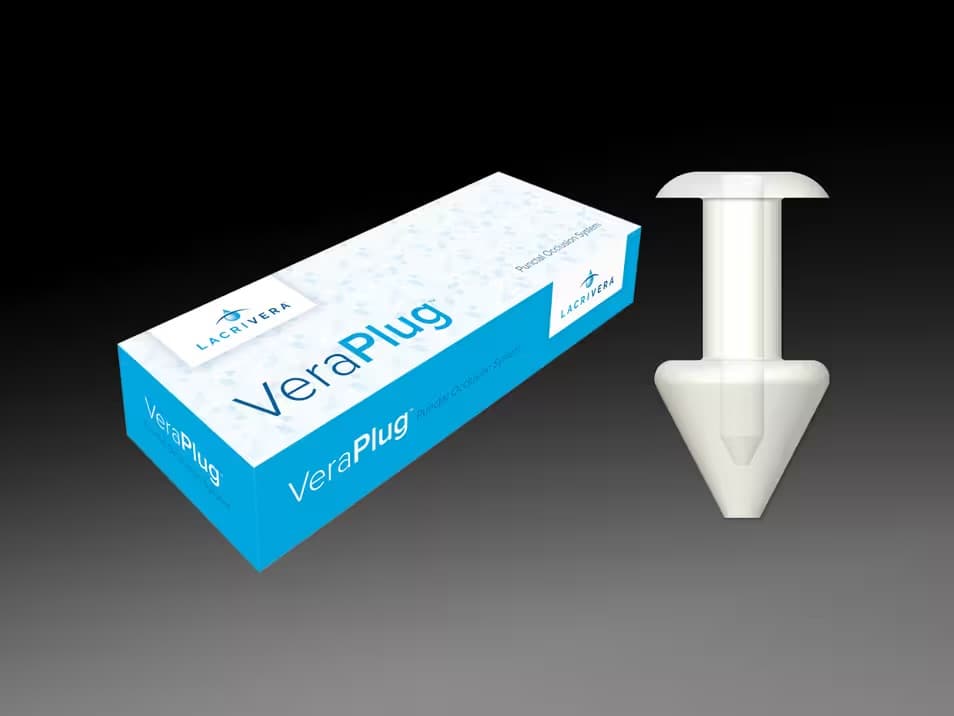 VeraPlug tårpunktspropp och förpackning – behandling vid torra ögon
